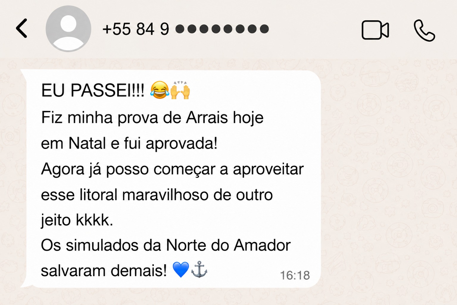 Depoimento de aluno aprovado 7