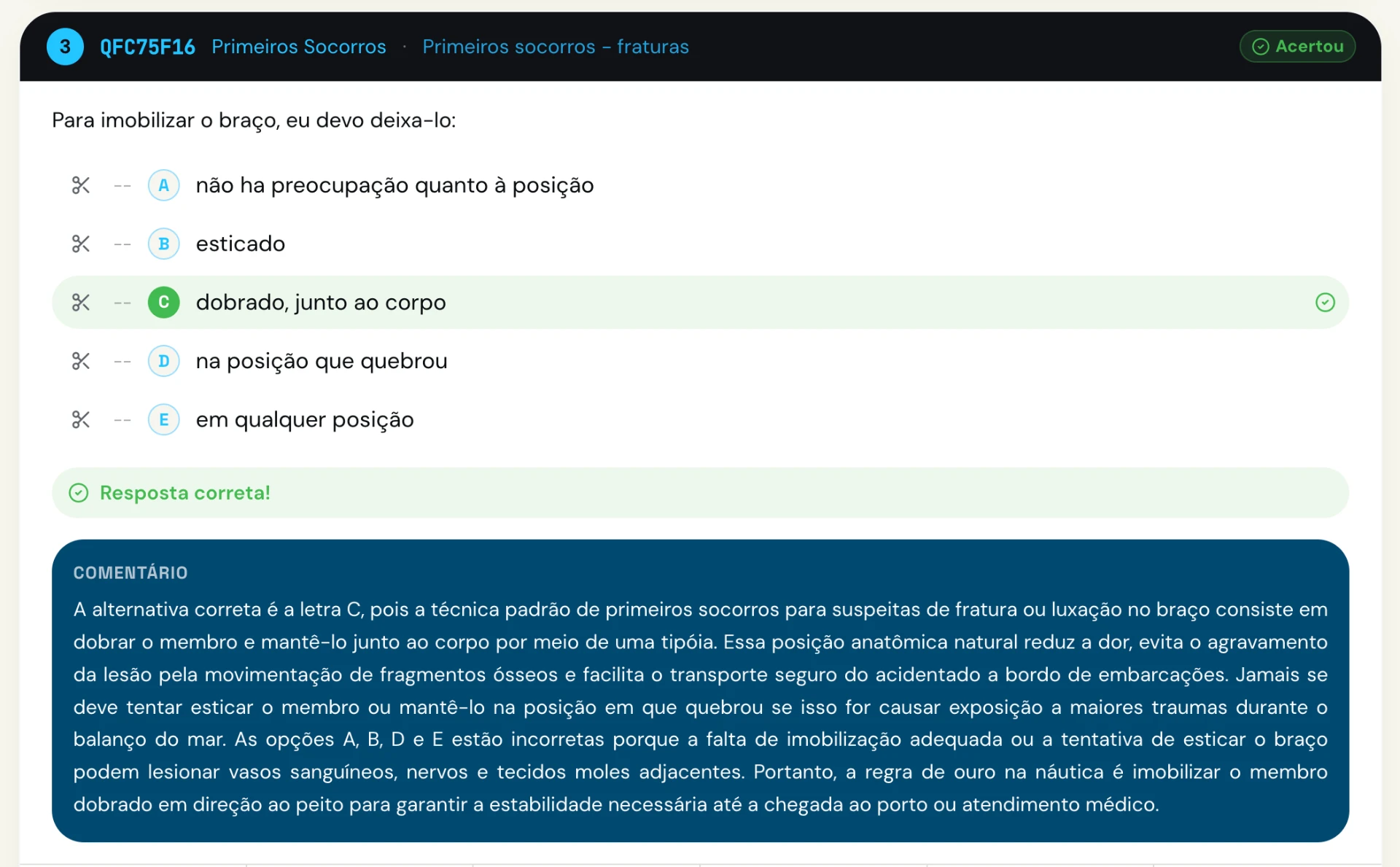 Entenda o porquê da resposta