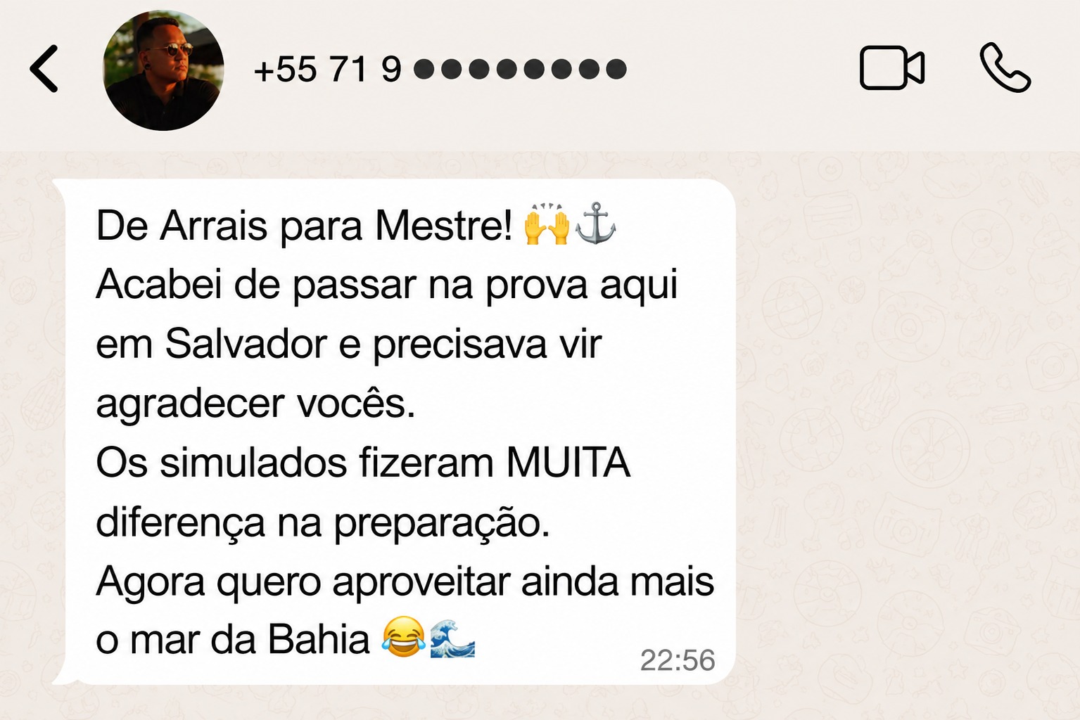 Depoimento de aluno aprovado 1