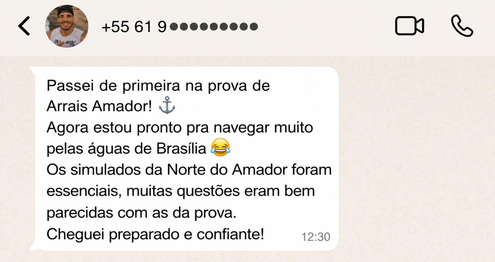 Depoimento de aluno aprovado 3